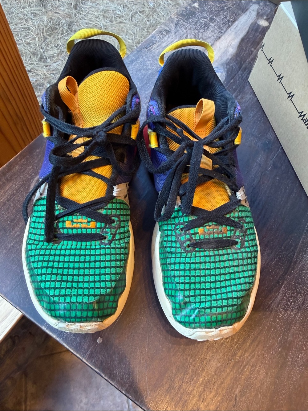 Nike Kids Colorblock Sneakers - Green/Yellow/Black